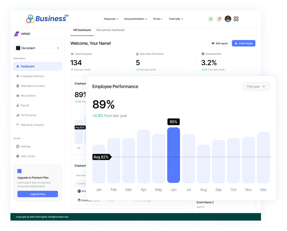 HRMS dashboard